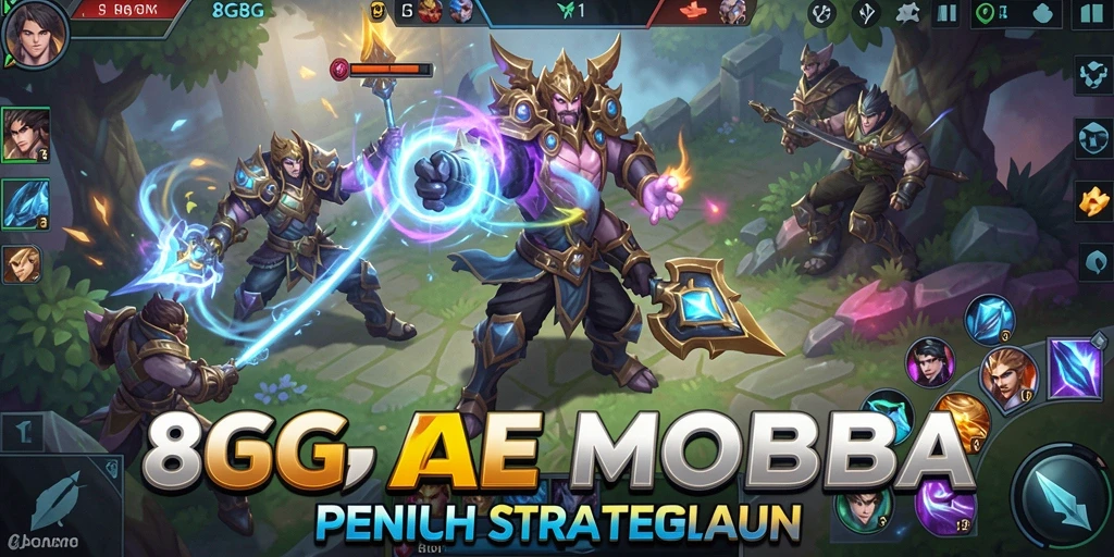 Tampilan gameplay seru dari game MOBA 8G8G.