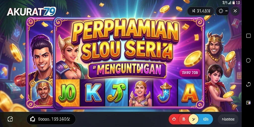 Tampilan gameplay seru di AKURAT79 yang menampilkan putaran slot.
