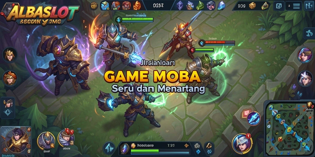 Tampilan aksi seru dalam gameplay ALBASLOT di arena pertempuran.