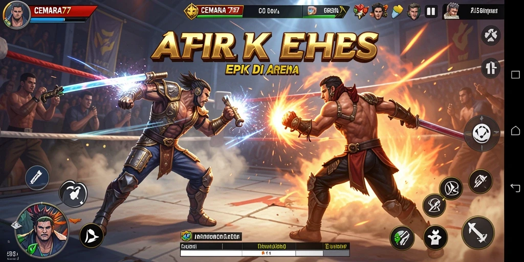 Tampilan gameplay Fighting yang menegangkan dan menghadirkan aksi spektakuler.