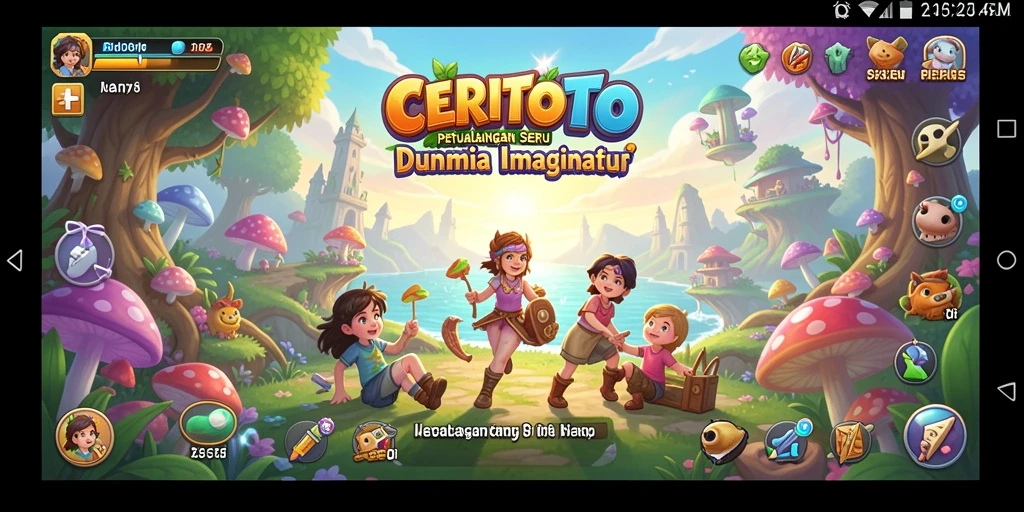Gameplay CERITOTO menampilkan petualangan eksploratif yang seru.