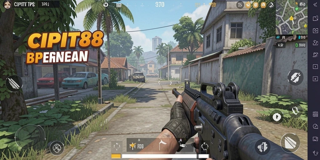Tampilan gameplay menegangkan dari CIPIT88 dengan aksi TPS yang seru.