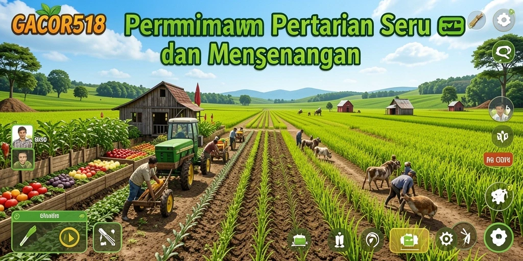 Tampilan gameplay <strong>GACOR518</strong> yang seru dan interaktif di dunia pertanian.