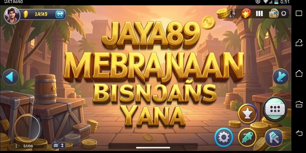 Tampilan gameplay JAYA89 dengan bisnis yang sedang berkembang.
