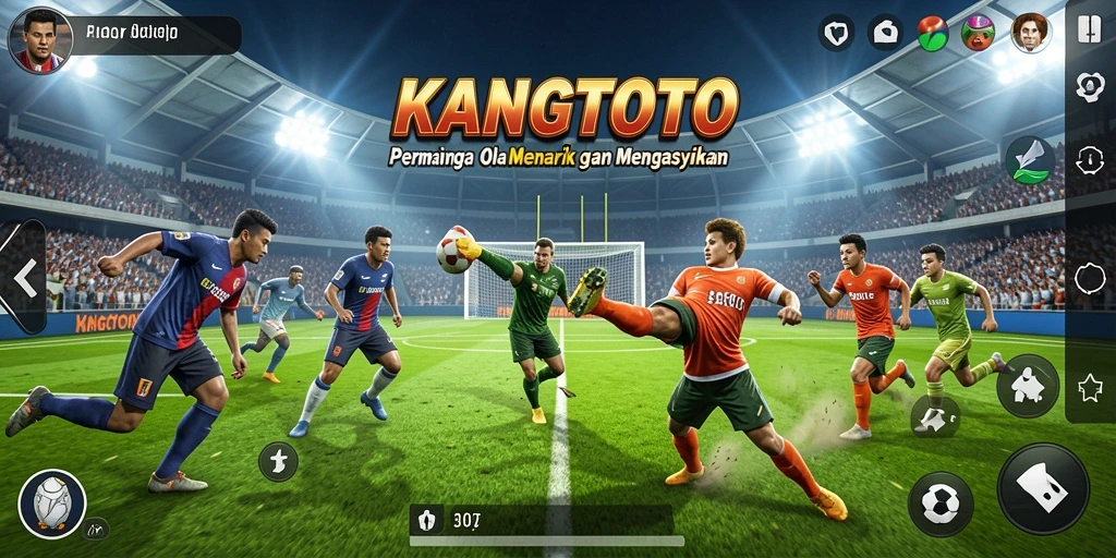 Screenshot gameplay KANGTOTO menampilkan pertandingan yang seru dan penuh taktik.
