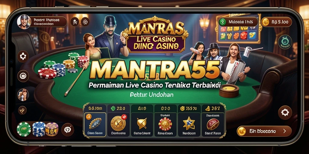 Gameplay seru di aplikasi Live Casino MANTRA55 dengan dealer profesional.