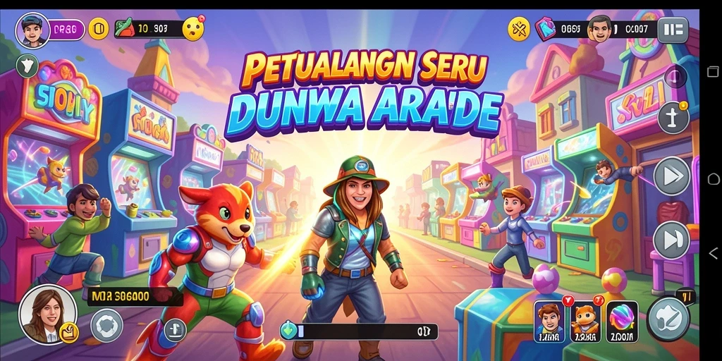 Tangkapan layar PRG007 menunjukkan aksi gameplay Arcade yang mendebarkan.