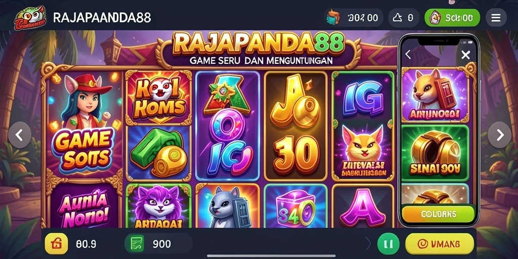 Screenshot RAJAPANDA88 menampilkan gameplay Slot yang mengasyikkan.