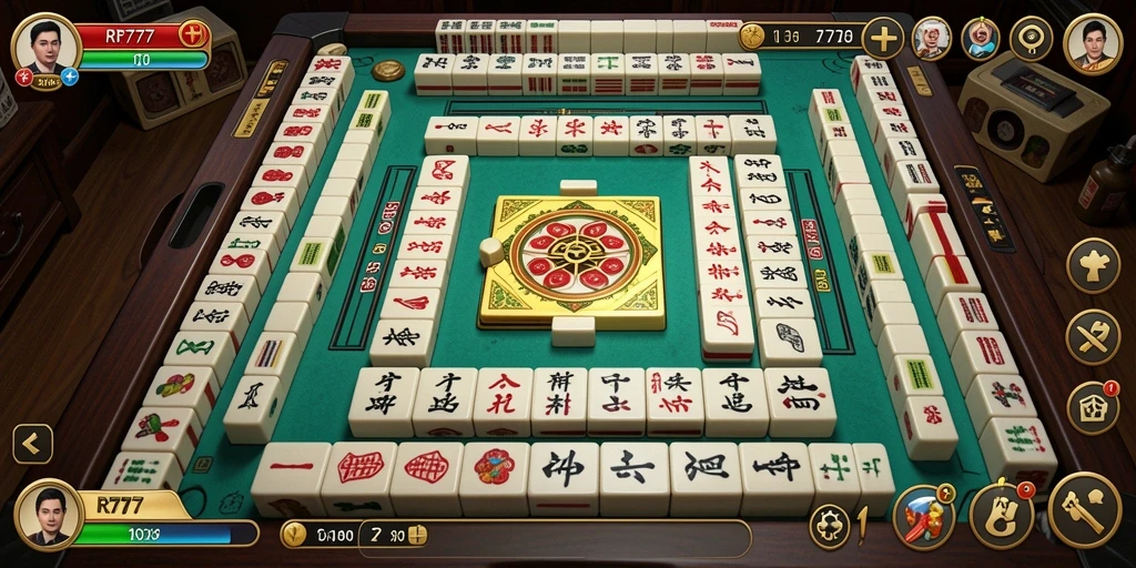 Tampilkan tangkapan layar gameplay seru RR777 Mahjong.