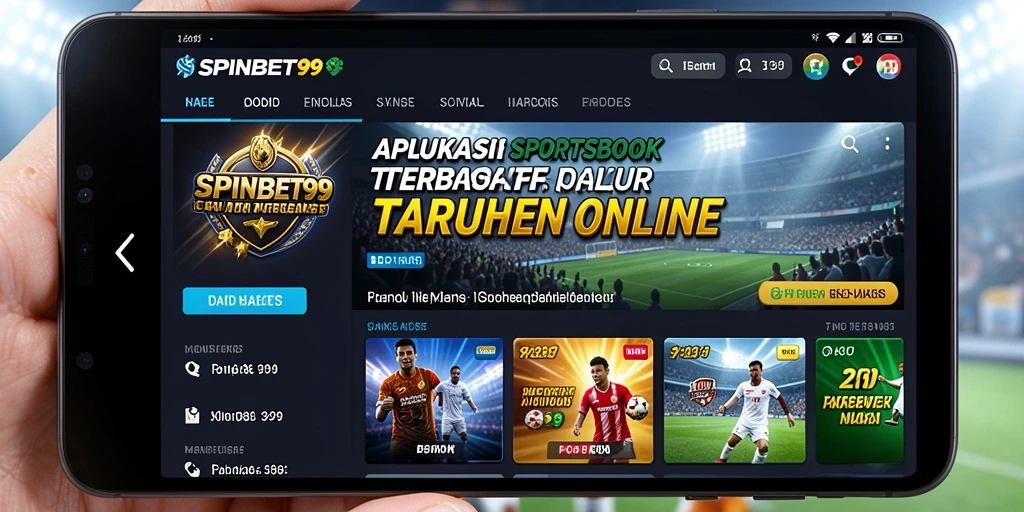 Tampilan utama SPINBET99 dengan fitur taruhan olahraga yang kaya.